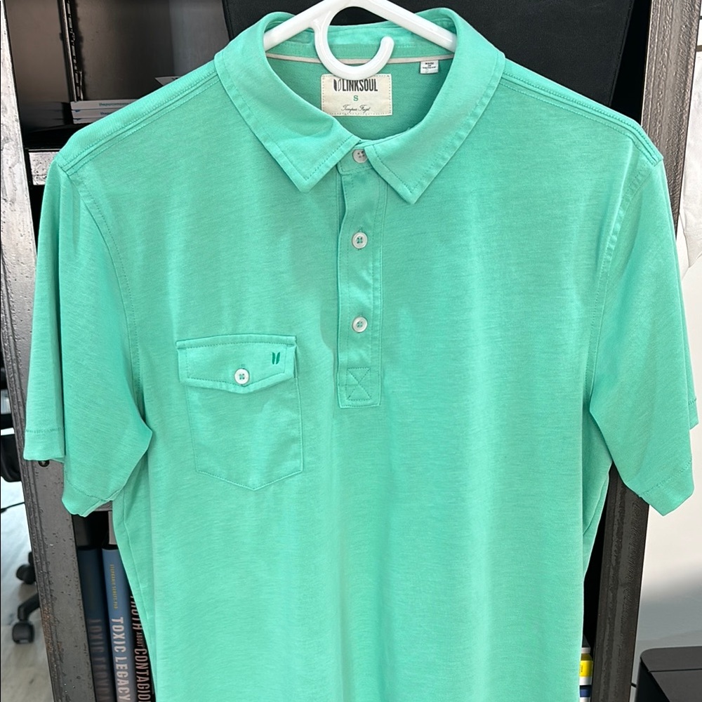 Linksoul Men's Green Polo Shirt